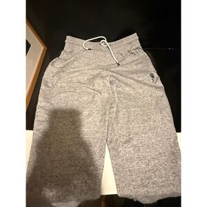 GOAT USA Sweatpants Mens Medium Heather Grey Joggers Chuck the Goat Logo Fleece